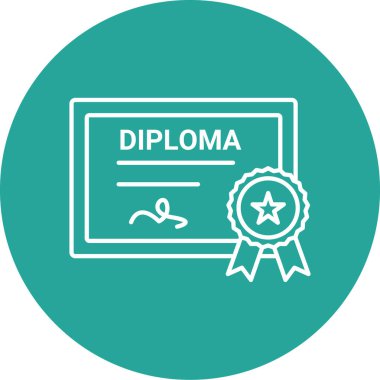 Sertifika simgesi, vektör illüstrasyonu