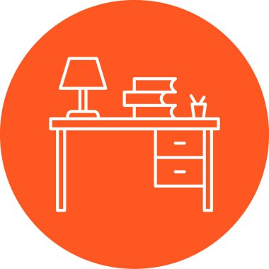 Modern ofis tablo simgesinin vektör illüstrasyonu