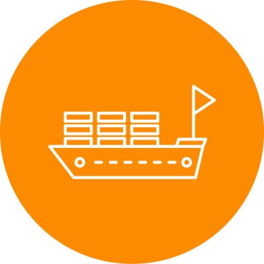 Gemi simgesi vektör illüstrasyonu