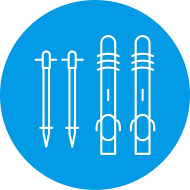 Modern kayak simgesinin vektör illüstrasyonu