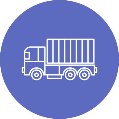 kamyon simgesi, vektör illüstrasyonu