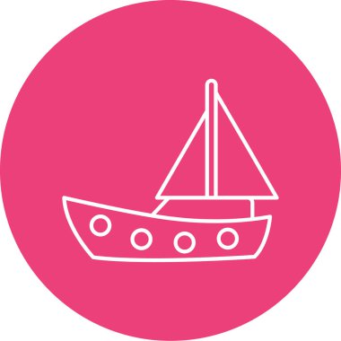 Gemi simgesinin vektör illüstrasyonu