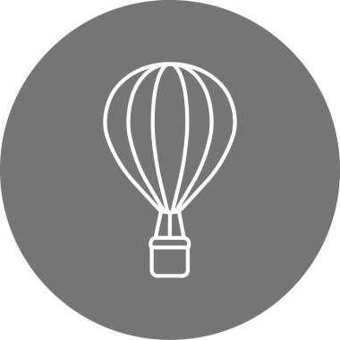 Hava balonu. Web simgesi vektör illüstrasyonu