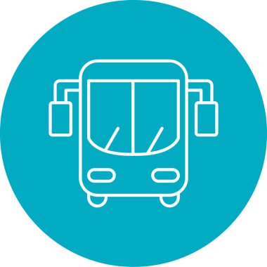 bus simgesi vektör illüstrasyonu