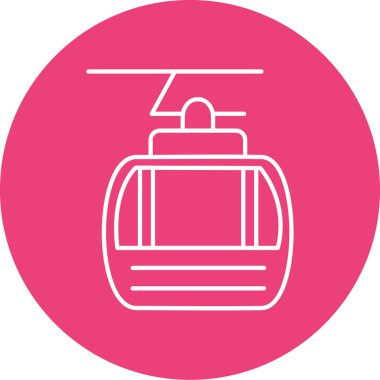 Araba kaldırmanın eşsiz vektör çizgisi simgesi