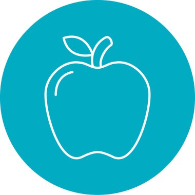 elma ikonu vektör illüstrasyonu