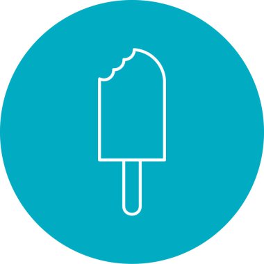 Dondurma simgesinin vektör illüstrasyonu