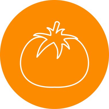 Bir domates ikonunun vektör illüstrasyonu