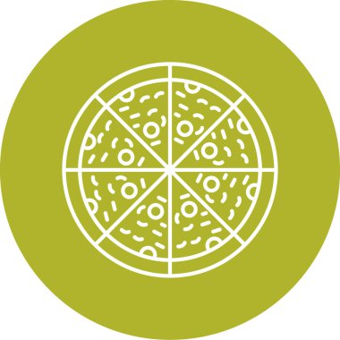 Moda tarzında izole edilmiş pizza simgesi
