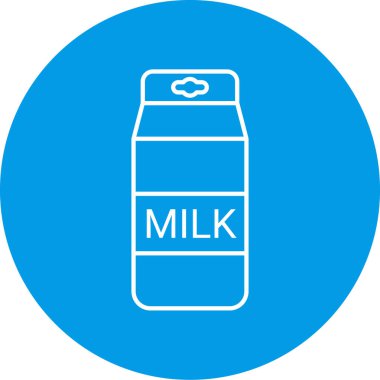 Süt simgesinin vektör illüstrasyonu