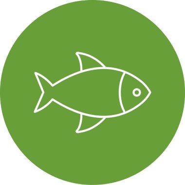 balık simgesi vektör illüstrasyonu