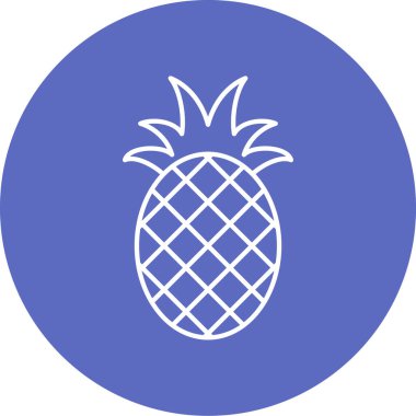 ananas vektör simgesi modern basit ve minimalist sembol