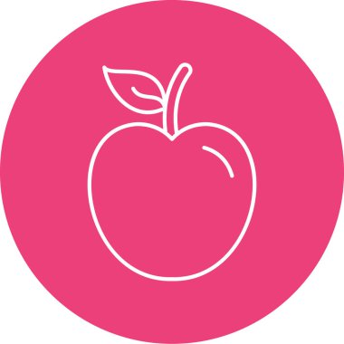 elma ikonu vektör illüstrasyonu