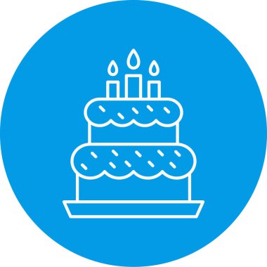 Kek. Web simgesi basit illüstrasyon