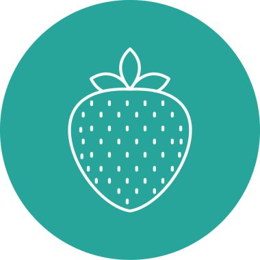 Soyut arkaplanda çilek simgesi izole edildi