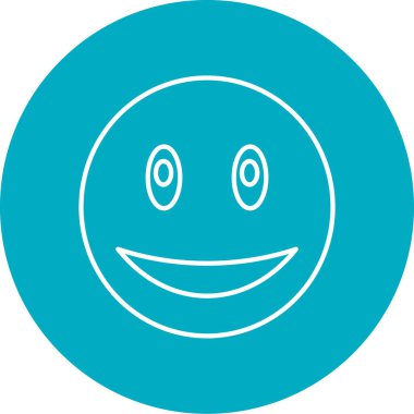 Mutlu bir yüzün vektör çizimi