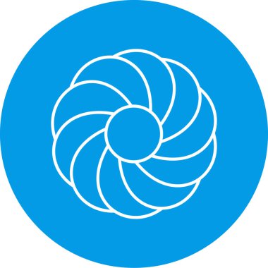 Tek çiçek simgesinin vektör illüstrasyonu