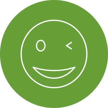 Gülümseme simgesi, vektör illüstrasyonu