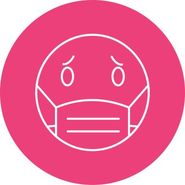 yüz maskesi simgesi, vektör illüstrasyonu