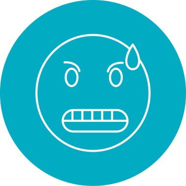 Üzgün bir yüzün vektör çizimi