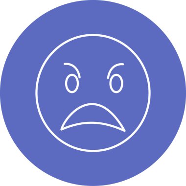 Üzgün bir yüzün vektör çizimi