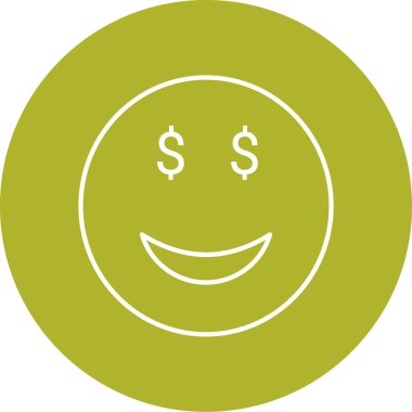 Mutlu bir gülümsemenin vektör çizimi