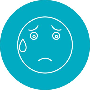 Üzgün bir yüzün vektör çizimi