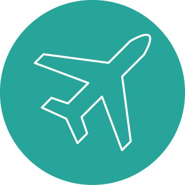 uçak ikonu vektör illüstrasyonu