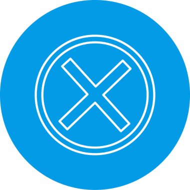 Moda Biçimli İzole Arkaplanda Simgeyi İptal Et