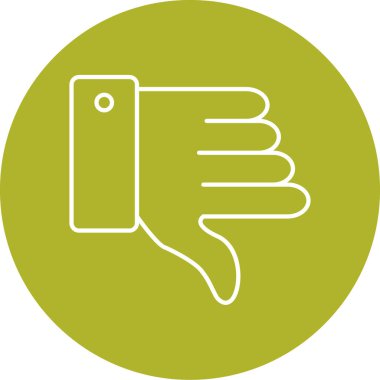 Hoşlanmıyorum. Web simgesi basit illüstrasyon