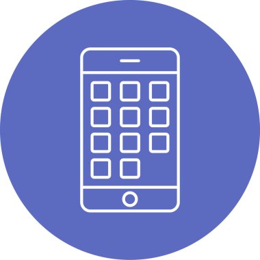 Cep telefonu. Web simgesi basit tasarım