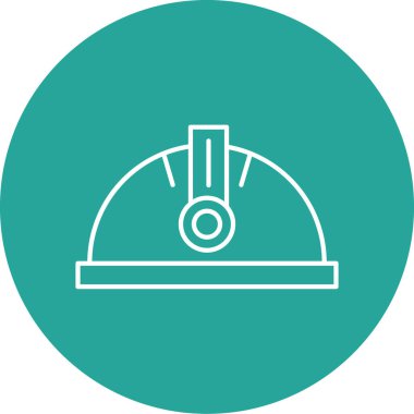 Kask simgesi vektör illüstrasyonu