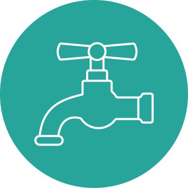 Su musluğu simgesinin vektör illüstrasyonu