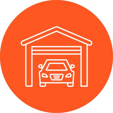 Araba simgesinin vektör illüstrasyonu