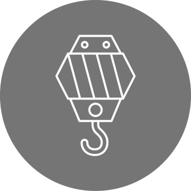 Vinç kancası ikonu. vektör illüstrasyonu