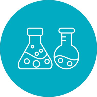 Test tübü simgesinin vektör illüstrasyonu