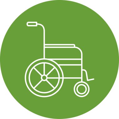 tekerlekli sandalye ikonu vektör illüstrasyonu