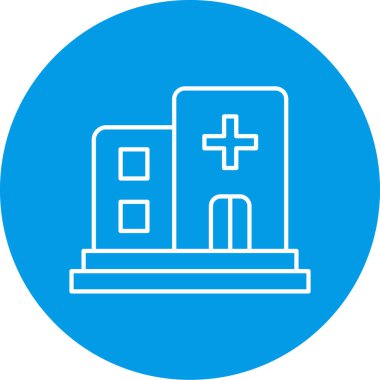 Hastane. Web simgesi basit illüstrasyon