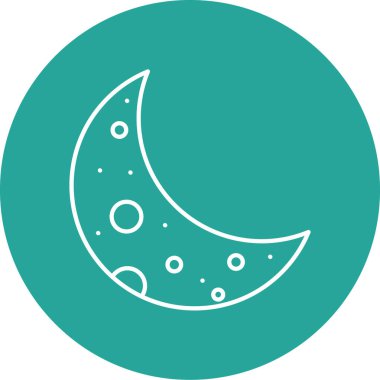 Moda tarzında izole edilmiş ay simgesi