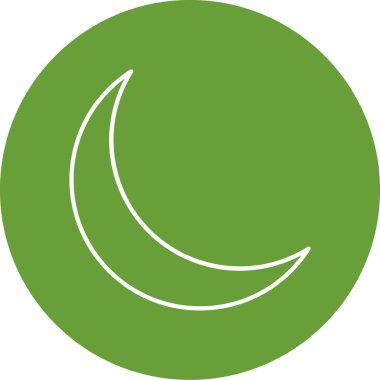 Ay ikonu vektör illüstrasyonu