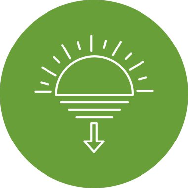 Güneş simgesinin vektör illüstrasyonu