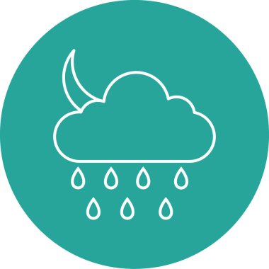 Yağmur. Web simgesi basit illüstrasyon