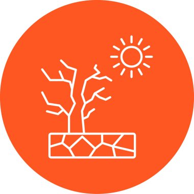 Bir ağaç simgesinin vektör illüstrasyonu