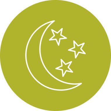 Ay ikonu vektör illüstrasyonu