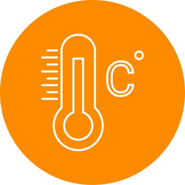 Termometre simgesinin vektör illüstrasyonu