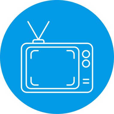Soyut arkaplanda televizyon simgesi izole edildi