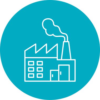 Fabrika. Web simgesi basit illüstrasyon