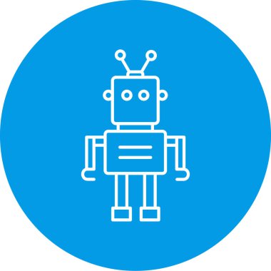 Robot simgesinin vektör illüstrasyonu