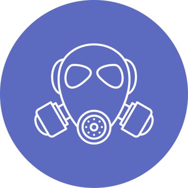 Gaz maskesi simgesinin vektör illüstrasyonu