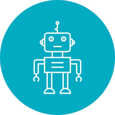 Robot simgesinin vektör illüstrasyonu